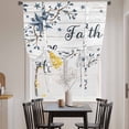 thumbnail image 3 of Farmhouse Tie Up Curtains for Windows, Balloon Window Shades, Blue Country Texas Star Vintage Berries Wooden Kitchen Window Treatments Roll Up Curtain for Basement/Nursery 52"x45", 3 of 8