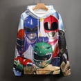thumbnail image 4 of Power Rangers Unisex Adult Hoodie Casual Hooded Sweatshirt Pullover Novelty 3D Printed Sweater Jacket 2XL, 4 of 8