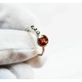 thumbnail image 3 of 925 SterlingSilver Certified Handmade 2.25ct Garnet stone Statement Ring US6.5, 3 of 5