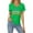 Green, variant on Women's Casual T Shirt Valentine's Heart Print, Letter Design, Round Neck, Short Sleeve Soft, Lightweight Fabric for Warm Weather