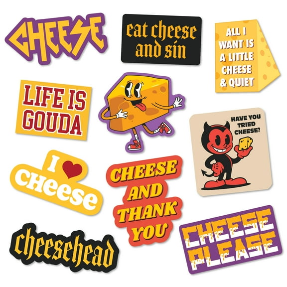 Cheese Stickers Extra Large Stickers for Adults Funny Adhesives with Memes