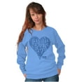 thumbnail image 4 of Faith Love God Heart Christian Women Crewneck Sweatshirt Brisco Brands S, 4 of 5