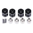 thumbnail image 2 of Hexagonal de Rueda de 12mm 15/20/25mm Adaptador de Extensión Más Combinador para Wraith CC01 AXIAL SCX10 :10 Coche Negro -15mm Hugo  Hub Adaptador extendido hexagonal, 2 of 10