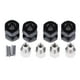 thumbnail image 2 of Adaptador combinador extendido de 15/20/25 mm con cubo hexagonal de 12 mm para Wraith AXIAL SCX10 D90 Negro -15mm, 2 of 9
