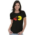 thumbnail image 3 of PACMAN Arcade Game Pixelated Cherry Women's T Shirt Ladies Tee Brisco Brands S, 3 of 5