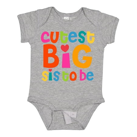 

Inktastic Cutest Big Sis to Be Gift Baby Girl Bodysuit