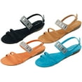 thumbnail image 2 of Starbay Women's Fashion Jewel Crystal Double Braided Buckle Strap Sandal, 2 of 2