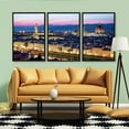 thumbnail image 3 of IDEA4WALL 3 Piece Framed Canvas Wall Art for Living Room, Bedroom Italy City Landscape Canvas Prints for Modern Home Decoration Ready to Hang, 3 of 4