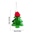 thumbnail image 3 of Adorno de lazos de lentejuelas de Navidad | Decoración colgante con purpurina multicolor | Plástico, 9x8cm | Detalles festivos de árbol de Navidad, coche y hogar | Decoración navideña elegante y, 3 of 6