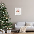 thumbnail image 2 of Stupell Industries Santa Claus Gnome Reindeer Holiday Patterned Stars Painting Jet Black Floating Framed Canvas Print Wall Art, Design by Heatherlee Chan, 2 of 5