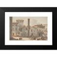 thumbnail image 2 of Victor-Jean Nicolle 24x17 Black Modern Framed Museum Art Print Titled - View of the Roman Forum with the Column of Phocas and the Temple of Saturn, 2 of 5