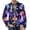 Dark Purple, variant on Halloween Full Print Casual Suit Coat For Men Classic Pumpkin Skull Bat Mix Full Graphic Breathable Loose Daily Coat Blue L