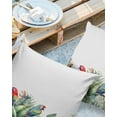thumbnail image 2 of Pack of 2 Outdoor Pillow Covers, Summer Tropical Palm Tree with Parrot White Texture Waterproof Square Throw Pillowcase Cushion Decorative Pillow Covers for Couch Patio Tent, 26x26 in, 2 of 6