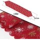 thumbnail image 1 of Camino de mesa rojo navideño 35x180cm Mantel estampado de copos de nieve de lino Decoración navideña Banderas de lino de mesa para el hogar (rojo) Banban, 1 of 2