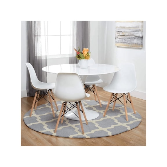 Indoor Kitchen Dining Chair 4-Piece Set, White