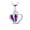 Purple, variant on Emma Manor EM 14k White Gold Plated White Crystal Heart Pendant Female Necklace