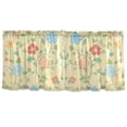 thumbnail image 7 of Yayeee Kitchen Curtains Tier Set of 2 Light Filtering 57"x24" Over Sink Window Panels, Colorful Flower, 7 of 7