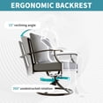 thumbnail image 3 of ALAULM Set of 8 Metal Swivel Rocking Patio Chairs, 360° Rotate & 15° Recline, Heavy-Duty Metal Frame Outdoor Dining Chairs with 3.2" cushion & Removable Covers (Gray), 3 of 9