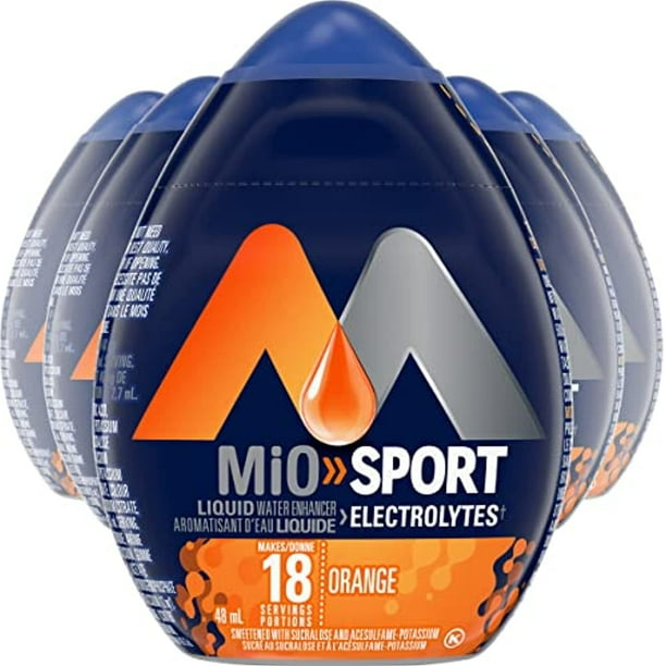 Mio Sport Orange Electrolyte Liquid Water Enhancer, 48Ml/1.6 Fl. Oz