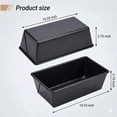 thumbnail image 5 of GPED 2 Pack Basics Rectangular Nonstick Bread Loaf Pan, 10 x 4 Inch, Even Heat Distribution for Baking Meatloaf, Gray, 5 of 7
