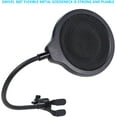 thumbnail image 3 of shiyou-QuadCast Mic Pop Filter Mask Shield For HyperX QuadCast Microphone, 4 Inch 3 Layers Windscreen with Flexible 360°Gooseneck Clip by, 3 of 4