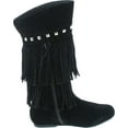 thumbnail image 6 of Yoki Trina 03K Little Girls Moccasin 2 layer Fringe Boots, 6 of 7