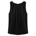 thumbnail image 1 of Jumpingount Nueva blusa informal sin mangas con cuello de gasa a la moda para mujer de verano Ropa interior Negro SG Jumpingount FS5367-04, 1 of 6