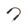 thumbnail image 1 of 3.5mm to 2.5mm o Cable Female to Male, Single Crystal Copper Core, 8 Strands, Lossless o Headphone Adapter Cable, 5.5 Inch, Bronze, 1 of 4