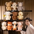 thumbnail image 2 of 20cm Fluffy Long Plush Kawaii Chicken&Pig&Owl&Mouse Plush Toy Soft Cartoon Animals Foxes&Dog&Sheep Stuffed Doll Accompany Toys, 2 of 10