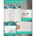 thumbnail image 4 of No Hook Shower Curtain with Snap in Liner, Summer Yellow Flowers Blue Texture Hotel Shower Curtains for Bathroom, Washable Shower Curtain Liner Set with Mesh Top Window, 36"x72", 4 of 6