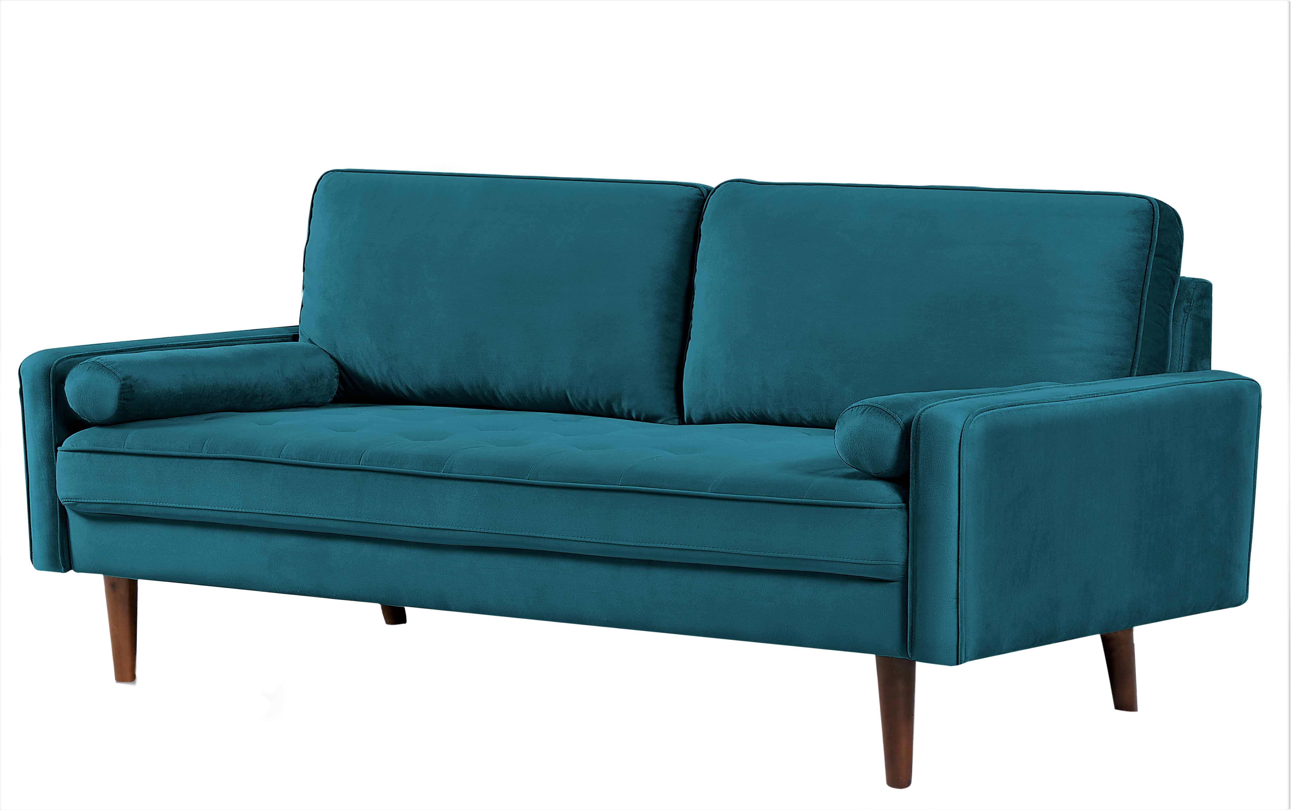 Uspridefurniture Monahan 70''W Velvet Tufted Sofa, Greenish Blue