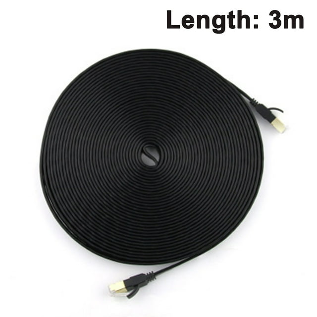 Câble Ethernet Cat 7, Câble Ethernet Blindé Plat RJ46 pour Réseau
