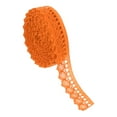 thumbnail image 1 of Unique Bargains Lace Trim, 10 Yards 1/2 Inch Vintage Lace Ribbons for Craft Package Decoration Wedding Headbands Orange, 1 of 7