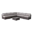 thumbnail image 2 of Living Source International Modern Wicker Rattan Side Table in Espresso Finish, 2 of 3