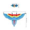 thumbnail image 2 of 1 Juego de disfraz de alas de pájaro loro, conjunto de capa para la cabeza de pájaro para niños, conjunto de capa de alas de vestir, 2 of 6