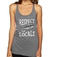 thumbnail image 2 of Wild Bobby Respect The Locals Save Our Oceans Shark Animal Lover Women Tri-Blend Racerback Tank Top, Premium Heather, Large, 2 of 6
