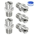 thumbnail image 1 of Uxcell 5-Pack Punta de Spray de Ventilador Plano, 65 Grados 1/8BSPT Macho Boquillas de Lavadora a Presión Reemplazo de Boquilla con Cinta de Sellado (Orificio de 3.6mm), 1 of 1