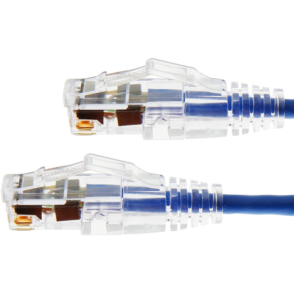 Gruber Mini Cat 6 Patch Cable - 8 FT - Blue - Pack of 10