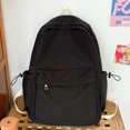 thumbnail image 1 of Mochila de moda para adolescentes, correa ajustable con cremallera sólida para viajes, salidas, uso diario, 1 of 8