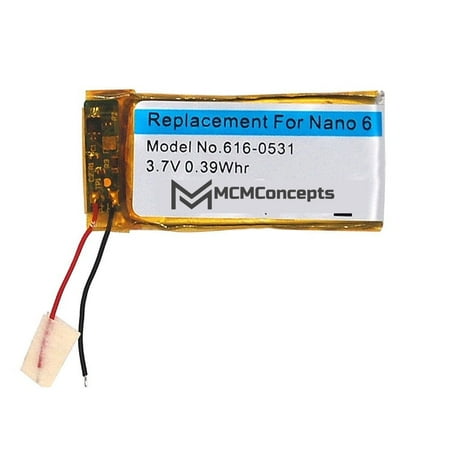 Replacement Battery for Apple iPod Nano 6th Generation A1366 16GB 8GB 616-0531