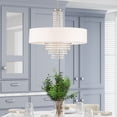 thumbnail image 6 of Livex Lighting Carlisle Chandelier in Brushed Nickel, 6 of 9