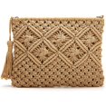 thumbnail image 1 of Bolso de mano de paja, bolso de mano tipo sobre para mujer, cartera grande, bolso de playa de verano, 1 of 5