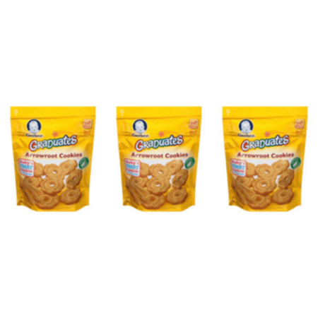 - (3 Pack) Gerber Graduates Arrowroot Cookies, 5.5 oz