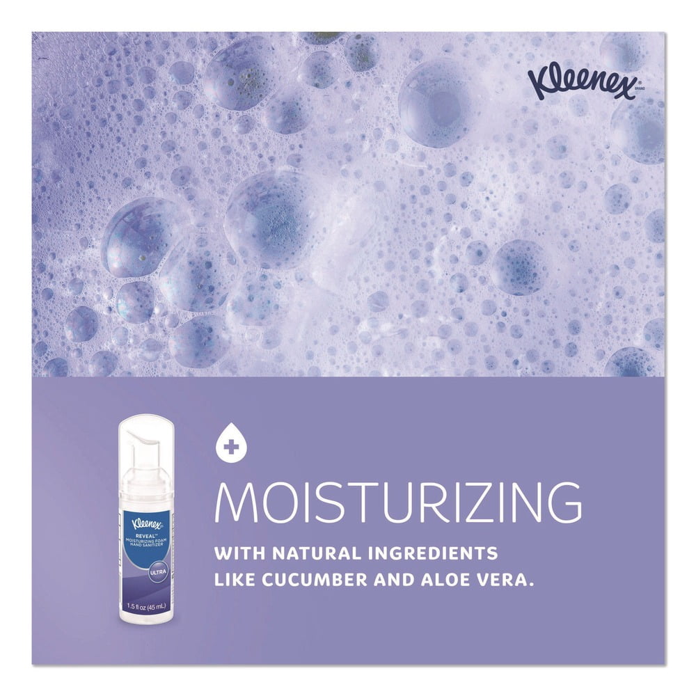 Kleenex 34604 1.5 oz. Pump Bottle Ultra Moisturizing Foam Hand Sanitizer - Unscented (24/Carton)