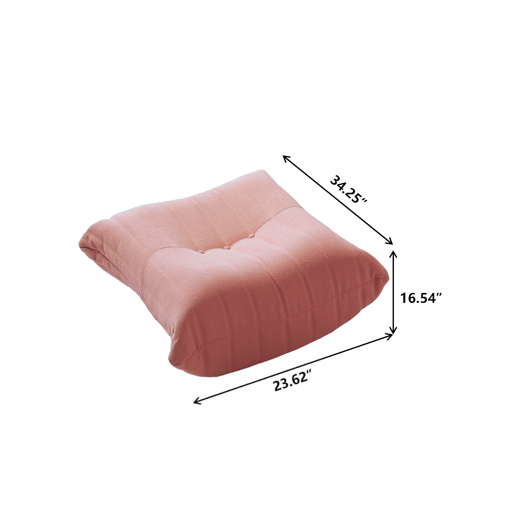 thumbnail image 3 of Magic Home Modern Sectional Sofa Togo Sofa Lazy Sofa Foam Couch Floor Sofa for Bedroom,Living Room,Apartment and Small Space,Ottoman,Pink, 3 of 6