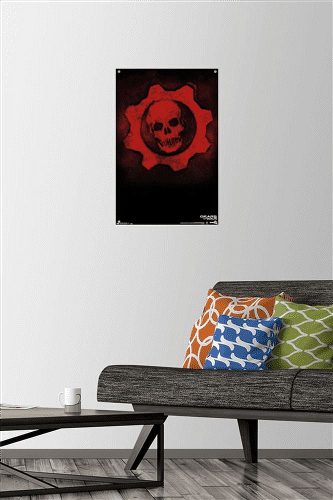 Gears of War - Crimson Omen Wall Poster with Push Pins, 14.725" x 22.375"