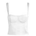thumbnail image 2 of Danielle Bernstein Women's Cropped Tank Top White Size 16, 2 of 2