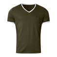 thumbnail image 4 of JAKANYQ T-Shirts For Man Short Sleeved V Neck Solid Color Stitching Pocket T Shirt Top Classic Lightweight, 4 of 5