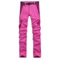 thumbnail image 3 of Women's Hiking Pants Lightweight Elastic Waist Sport Trousers Windproof Straight Leg Outdoor Pants with Pockets, 3 of 6