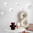 thumbnail image 2 of ziyahi Paper flower ball white, 2 of 9